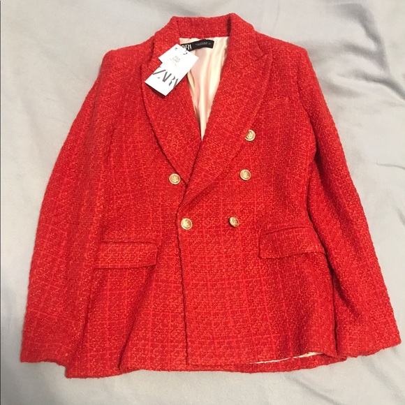 ZARA red double breasted blazer ASO Kate Middleton - Picture 8 of 8